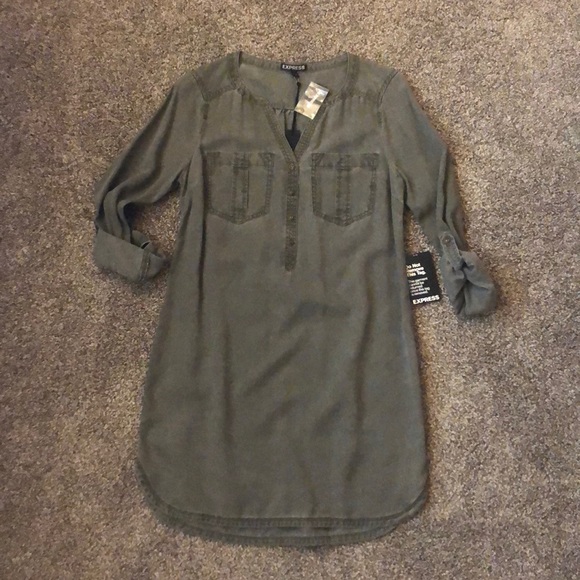 Express Dresses & Skirts - Olive green casual dress